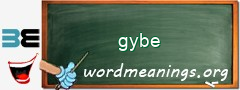 WordMeaning blackboard for gybe